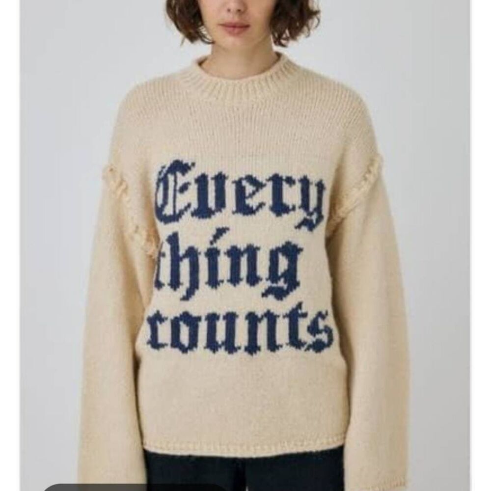 Moussy Every thing counts free size cream sweater